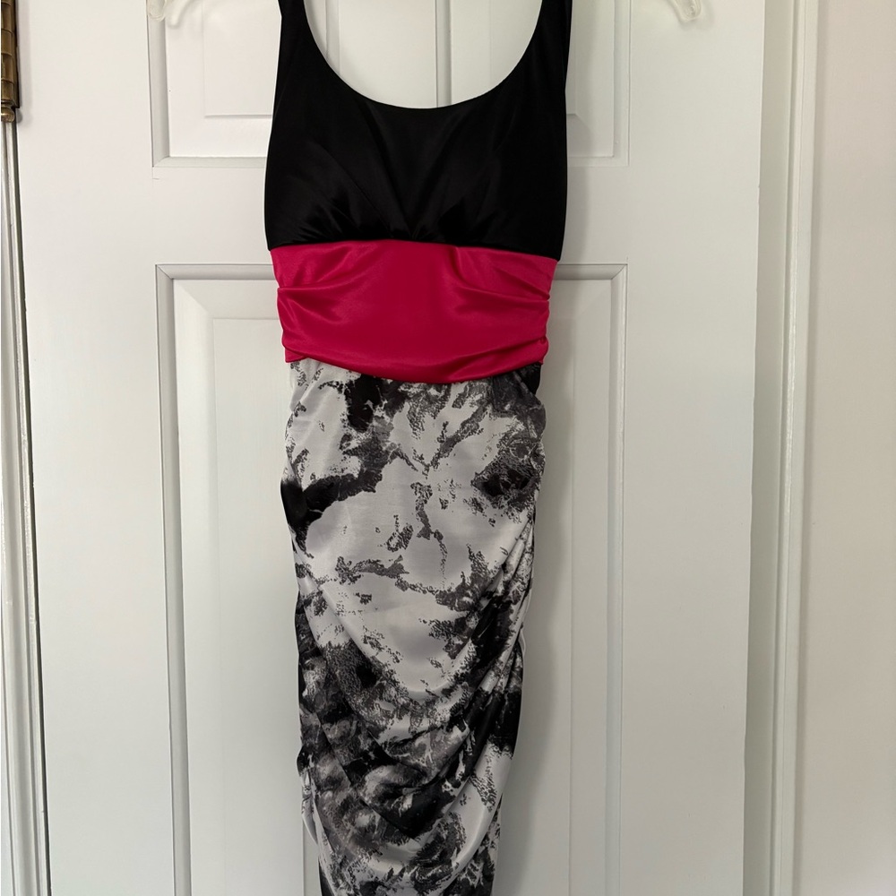 B Darlin Black and Pink Halter Dress size 1/2